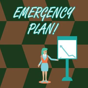 Word writing text Emergency Plan. Business concept for actions developed to Illustrazione stock