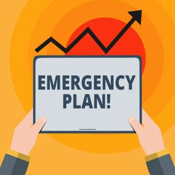 Word writing text Emergency Plan. Business concept for actions developed to 스톡 일러스트