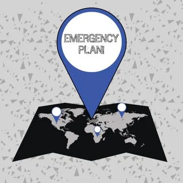 Word writing text Emergency Plan. Business concept for actions developed to Stock Illustration