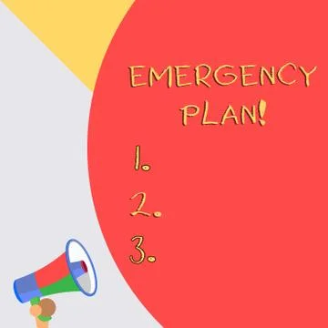 Word writing text Emergency Plan. Business concept for actions developed to Stock Illustration
