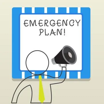 Word writing text Emergency Plan. Business concept for actions developed to 스톡 일러스트