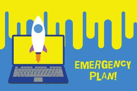 Word writing text Emergency Plan. Business concept for actions developed to Stock Illustration
