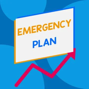 Word writing text Emergency Plan. Business concept for procedures for handling Ilustración de archivo