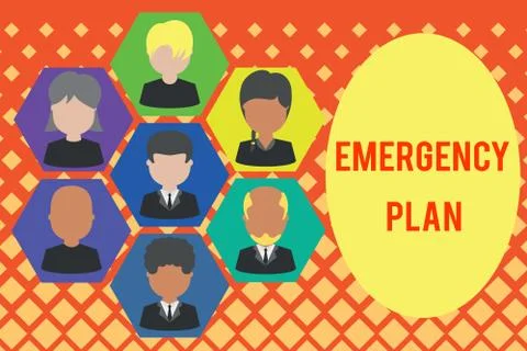 Word writing text Emergency Plan. Business concept for procedures for handling Stock Illustration