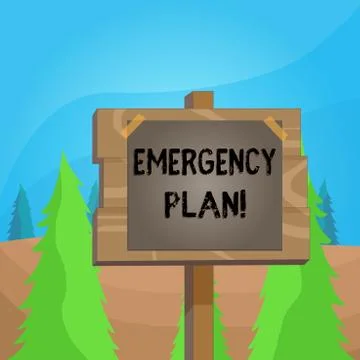 Word writing text Emergency Plan. Business concept for actions developed to Stock Illustration