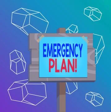 Word writing text Emergency Plan. Business concept for actions developed to 스톡 일러스트