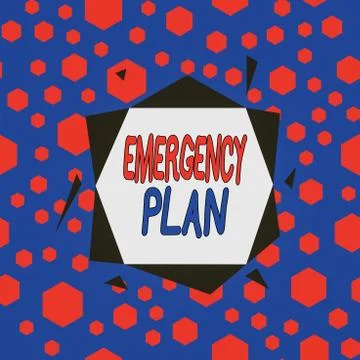 Word writing text Emergency Plan. Business concept for procedures for handling Illustration