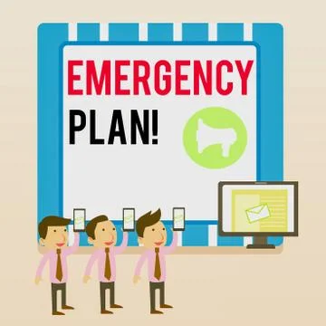 Word writing text Emergency Plan. Business concept for actions developed to 스톡 일러스트