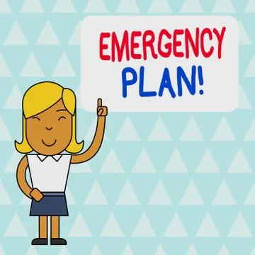 Word writing text Emergency Plan. Business concept for actions developed to Stock Illustration