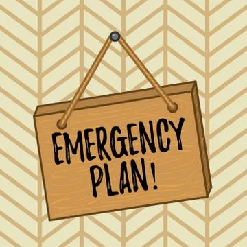 Word writing text Emergency Plan. Business concept for actions developed to 스톡 일러스트