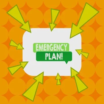 Word writing text Emergency Plan. Business concept for actions developed to 스톡 일러스트