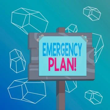 Word writing text Emergency Plan. Business concept for actions developed to Stock Illustration