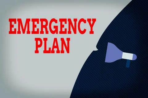 Word writing text Emergency Plan. Business concept for procedures for handling Ilustración de archivo