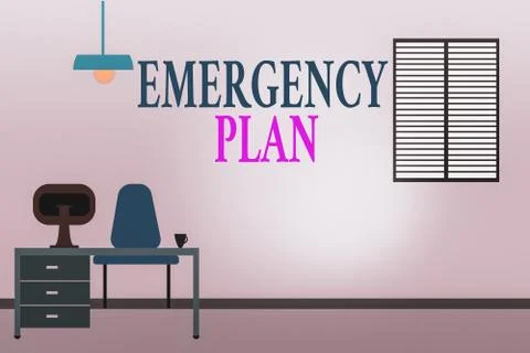 Word writing text Emergency Plan. Business concept for procedures for handling Ilustración de archivo