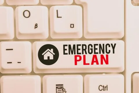 Word writing text Emergency Plan. Business concept for procedures for handling Photos