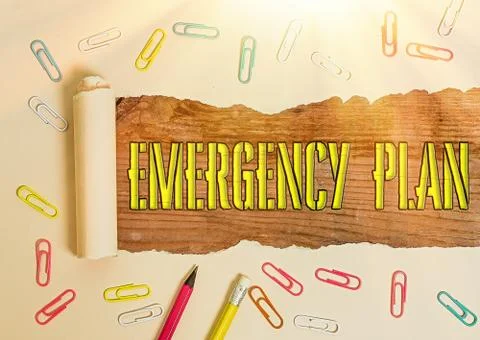Word writing text Emergency Plan. Business concept for procedures for handling Photos