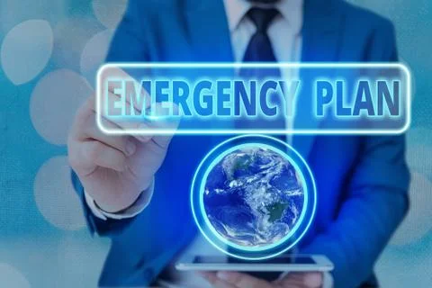 Word writing text Emergency Plan. Business concept for procedures for handling Photos