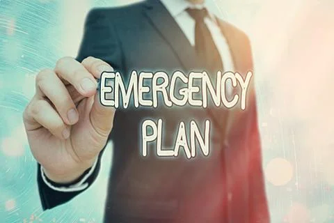 Word writing text Emergency Plan. Business concept for procedures for handling Photos