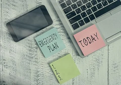 Word writing text Emergency Plan. Business concept for procedures for handling Photos