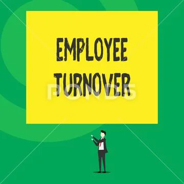 Word writing text Employee Turnover. Business concept for Number or percentage Stock Illustration