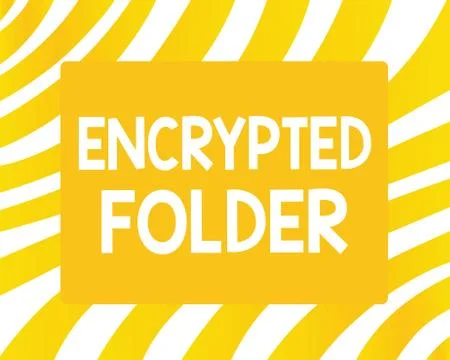 Word writing text Encrypted Folder. Business concept for protect confidential Stock Illustration