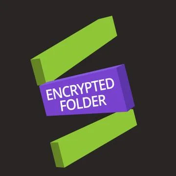 Word writing text Encrypted Folder. Business concept for protect confidential Stock Illustration