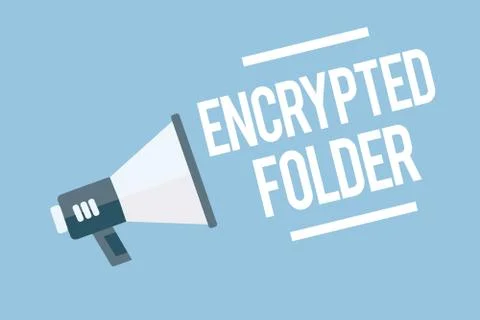 Word writing text Encrypted Folder. Business concept for protect confidential Stock Illustration