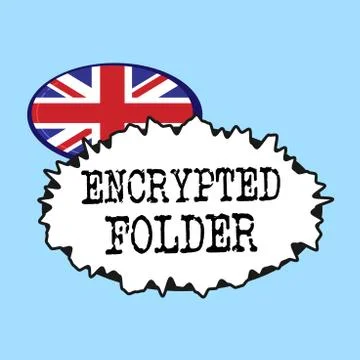 Word writing text Encrypted Folder. Business concept for protect confidential Illustrazione stock