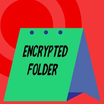 Word writing text Encrypted Folder. Business concept for protect confidential イラスト素材