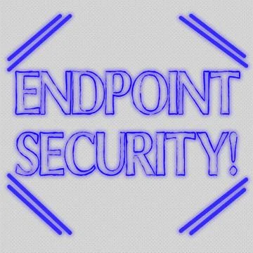 Word writing text Endpoint Security. Business concept for the methodology of Stock Illustration