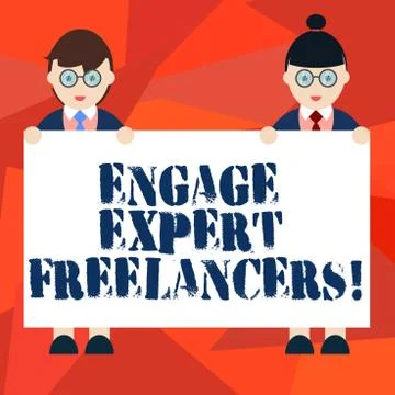 Word writing text Engage Expert Freelancers. Business concept for Hiring skilled Stock Illustration