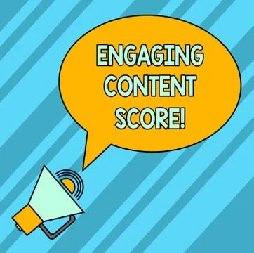Word writing text Engaging Content Score. Business concept for Measures how Stock Illustration