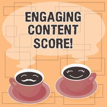 Word writing text Engaging Content Score. Business concept for Measures how Stock Illustration