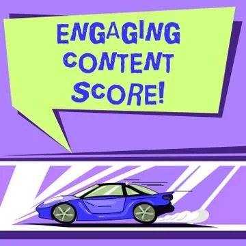 Word writing text Engaging Content Score. Business concept for Measures how Stock Illustration