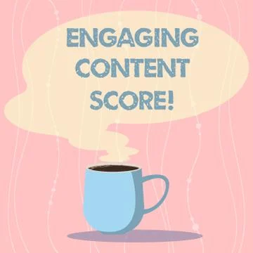 Word writing text Engaging Content Score. Business concept for Measures how Stock Illustration