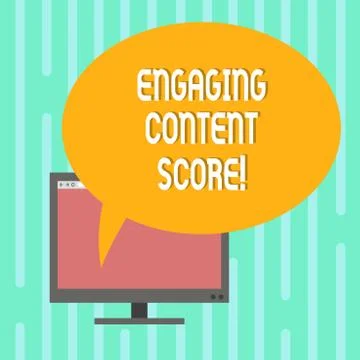 Word writing text Engaging Content Score. Business concept for Measures how Stock Illustration
