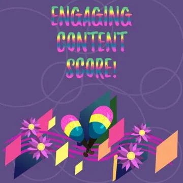 Word writing text Engaging Content Score. Business concept for Measures how Stock Illustration