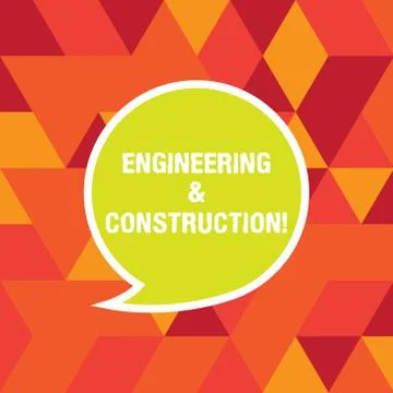 Word writing text Engineering And Construction. Business concept for applying Stock Illustration