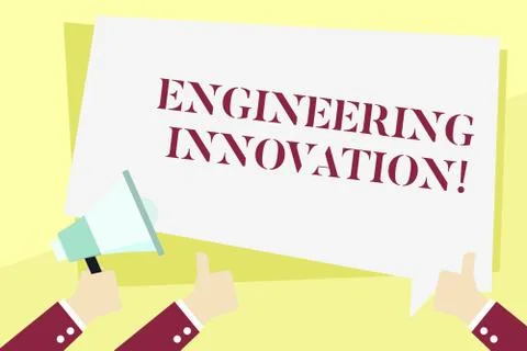 Word writing text Engineering Innovation. Business concept for Process expressed 스톡 일러스트