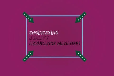Word writing text Engineering Quality Assurance Manager. Business concept for Stockillustratie