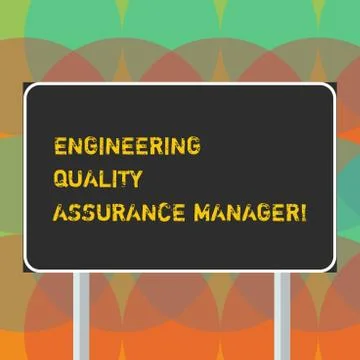 Word writing text Engineering Quality Assurance Manager. Business concept for Stockillustratie