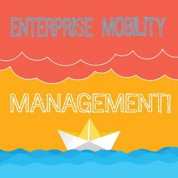 Word writing text Enterprise Mobility Management. Business concept for Approach イラスト素材