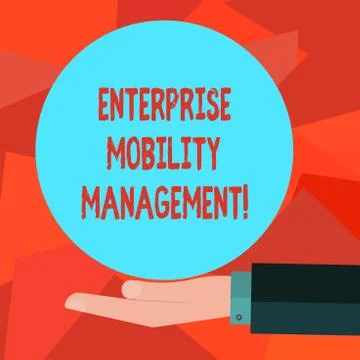 Word writing text Enterprise Mobility Management. Business concept for Approach Stockillustratie