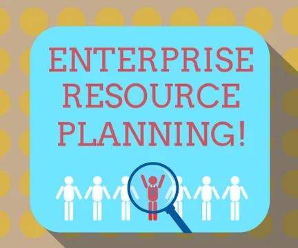 Word writing text Enterprise Resource Planning. Business concept for analysisage Illustrazione stock