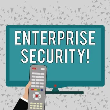 Word writing text Enterprise Security. Business concept for decreasing the risk Stock Illustration