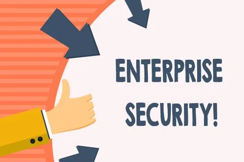 Word writing text Enterprise Security. Business concept for decreasing the risk Stock Illustration