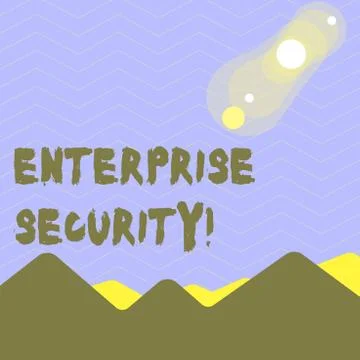 Word writing text Enterprise Security. Business concept for decreasing the risk Stock Illustration