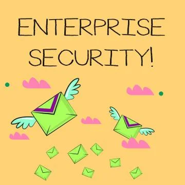 Word writing text Enterprise Security. Business concept for decreasing the risk Stock Illustration