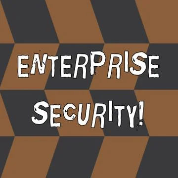 Word writing text Enterprise Security. Business concept for decreasing the risk Stock Illustration
