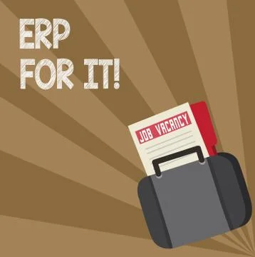 Word writing text Erp For It. Business concept for Enterprise resource planning Stock Illustration